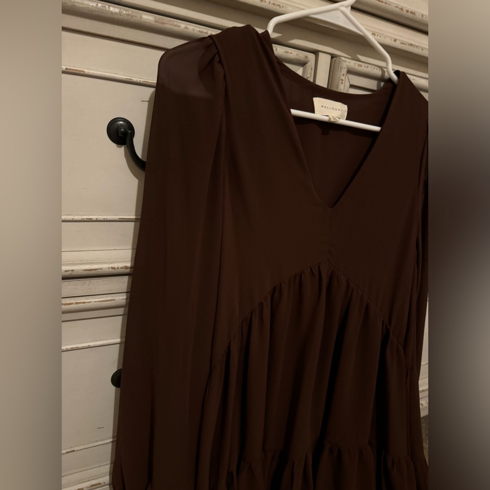 Burgundy long sleeve top